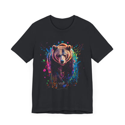 Splatter Art Grizzly bear T-shirt Design