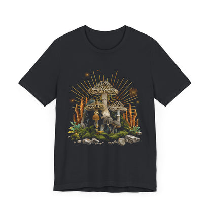 Mushroom Sun flare Geometry T-shirt Design