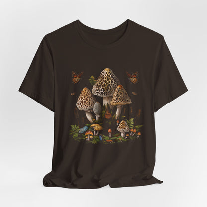 Mushroom Mossy Sacred Geometry T-shirt Design