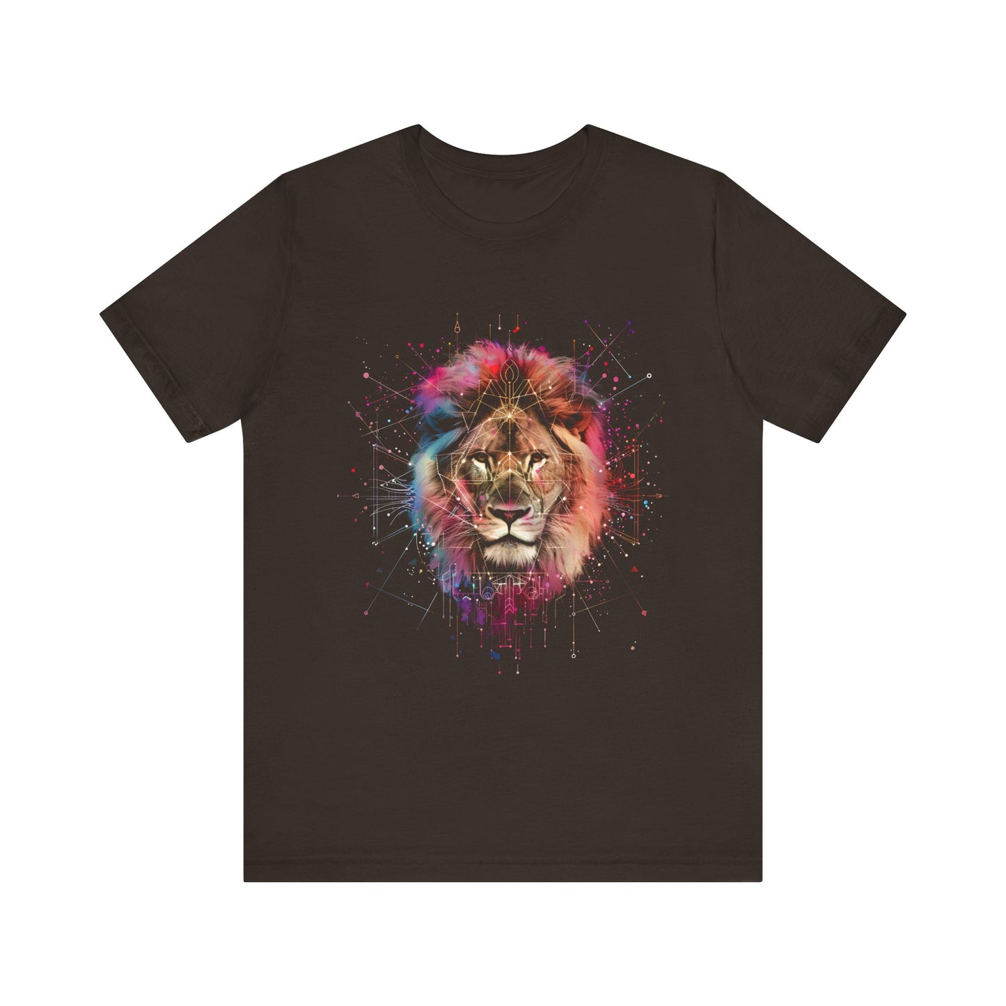 Leo Lion geometry realistic T-shirt Design