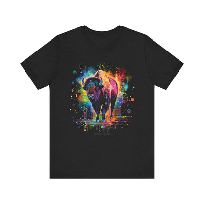 Buffalo digital splatter art  T-shirt Design