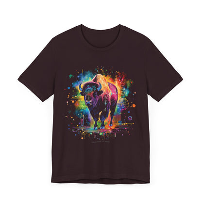 Buffalo digital splatter art  T-shirt Design