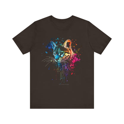 Feline jungle Digital splatter T-shirt Design