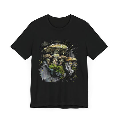 Digital Mushroom Geometry T-shirt Design