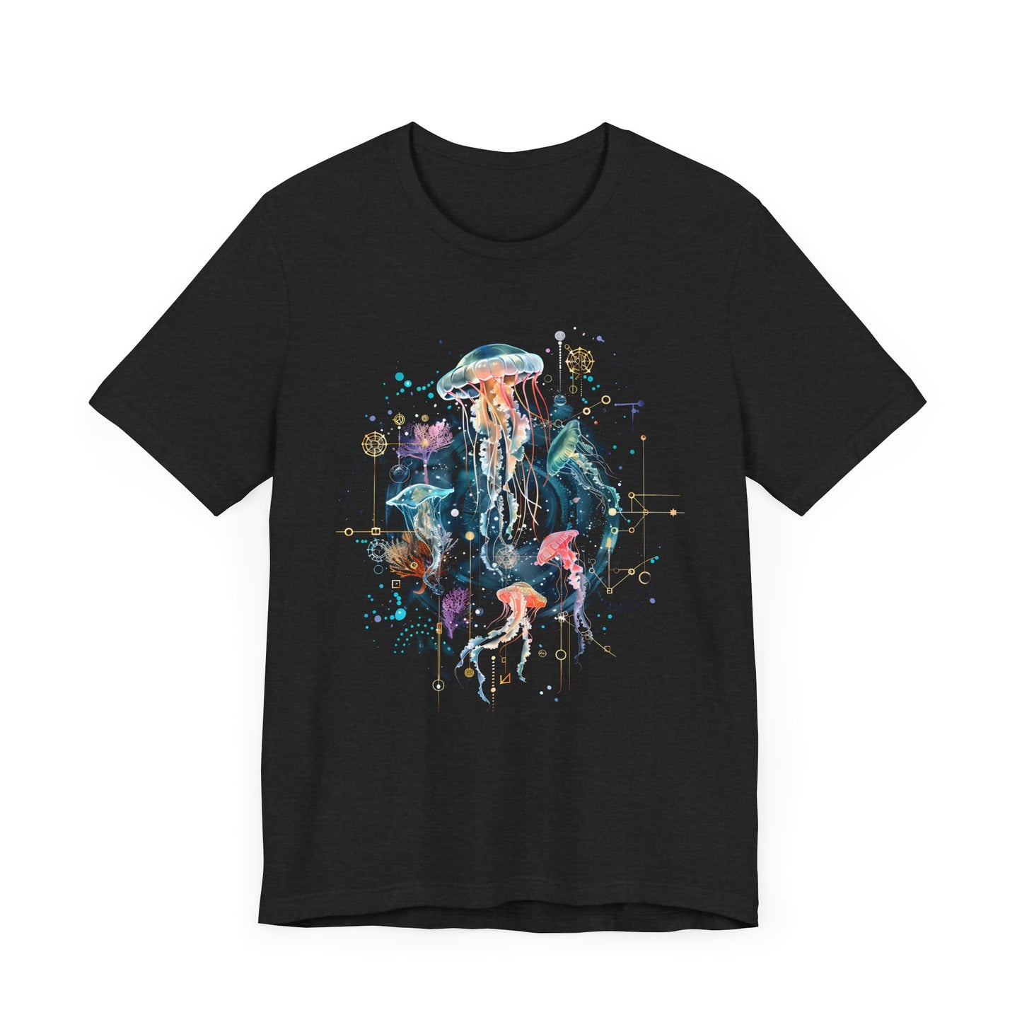 Jelly Fish Sacred Geometry T-shirt Design 2