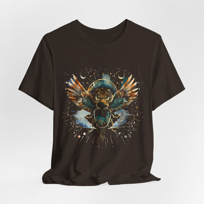 Sacred Scarab splatter Geometry T-shirt Design