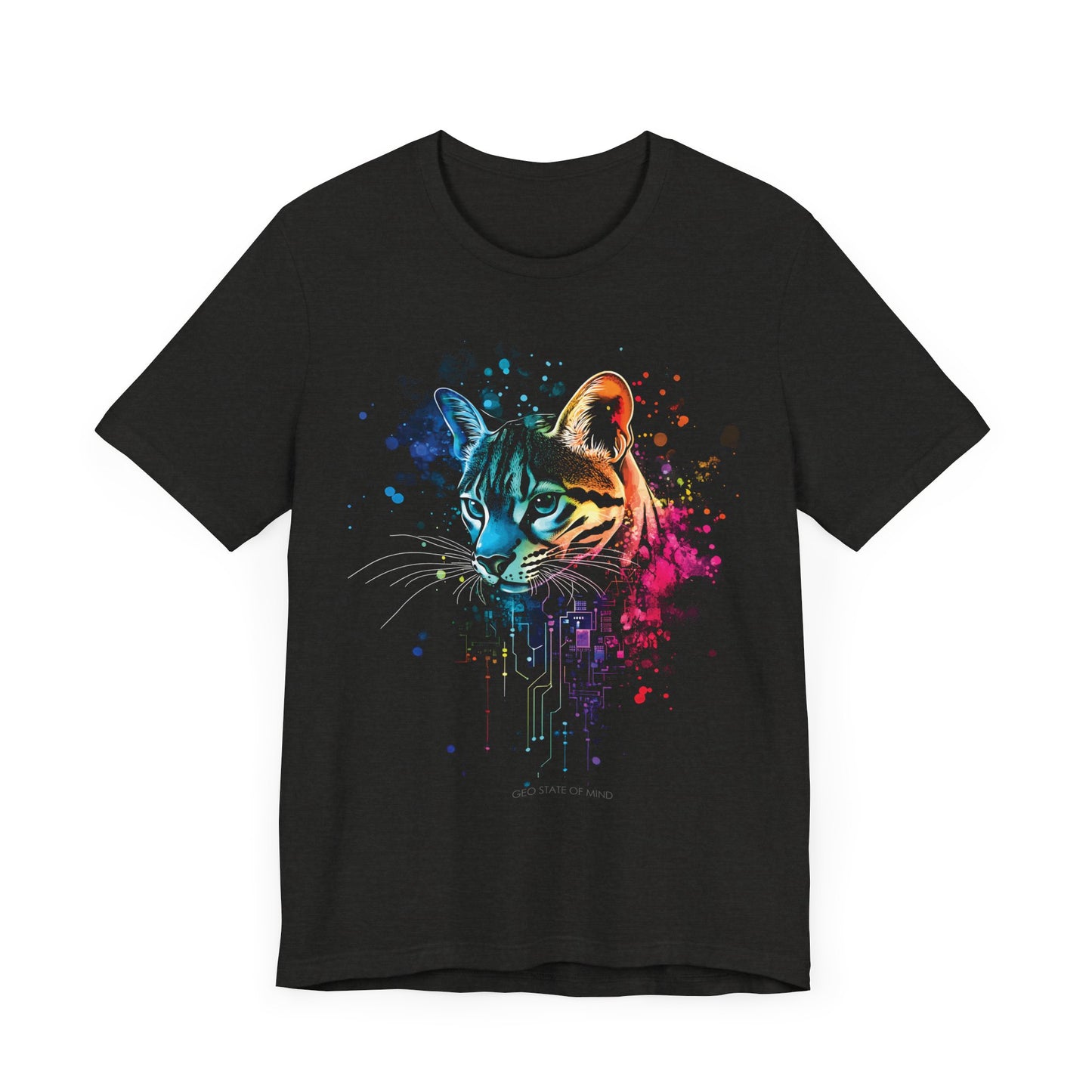 Feline jungle Digital splatter T-shirt Design