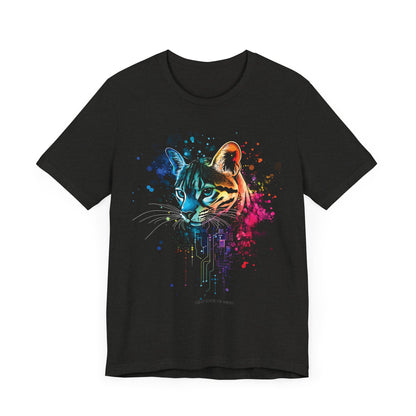 Feline jungle Digital splatter T-shirt Design