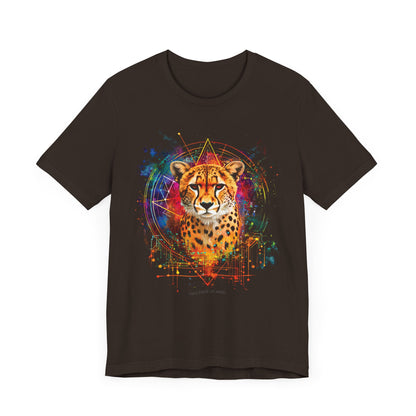 Spiritual Cheetah sacred splatter T-shirt Design