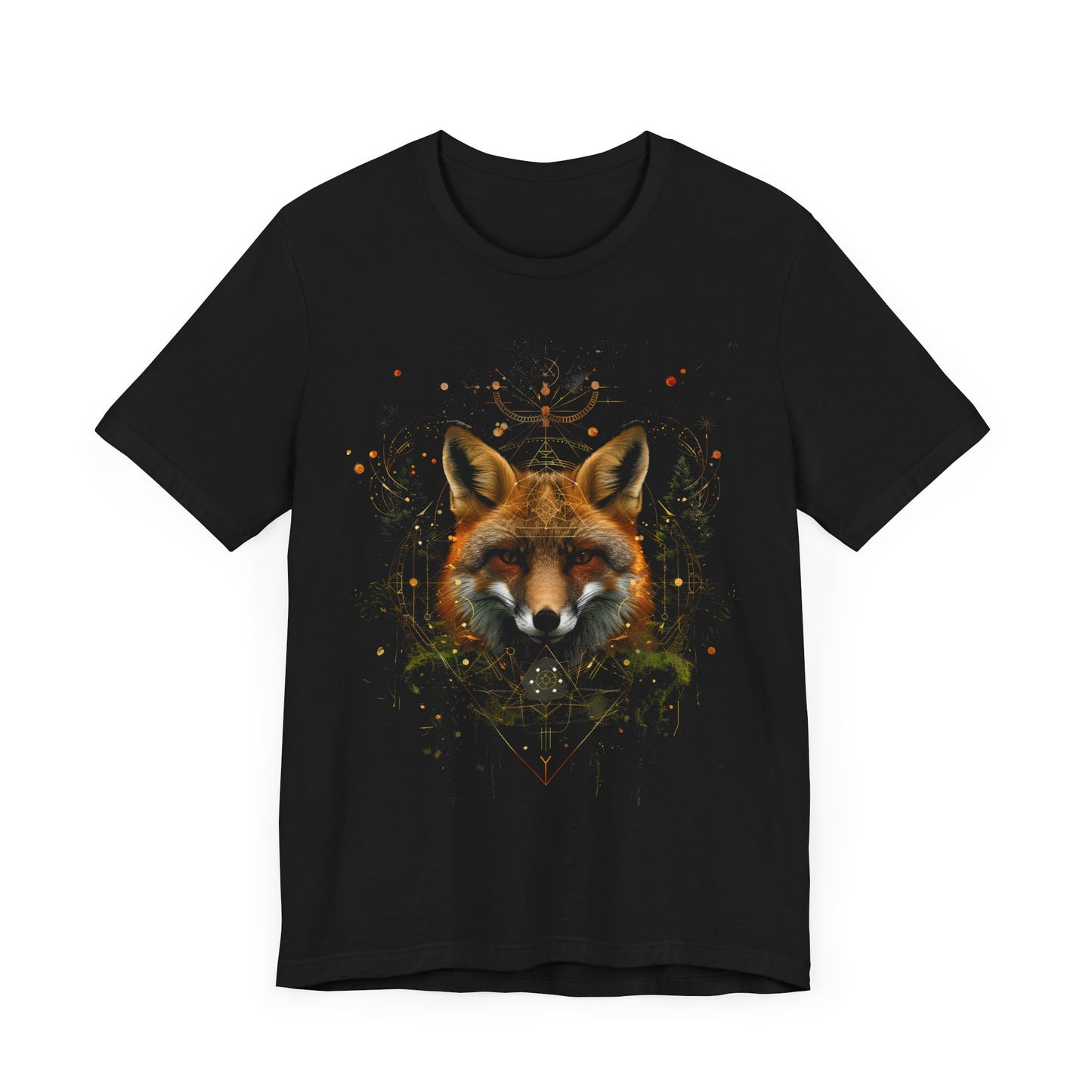 Fox sacred geometry realistic T-shirt Design