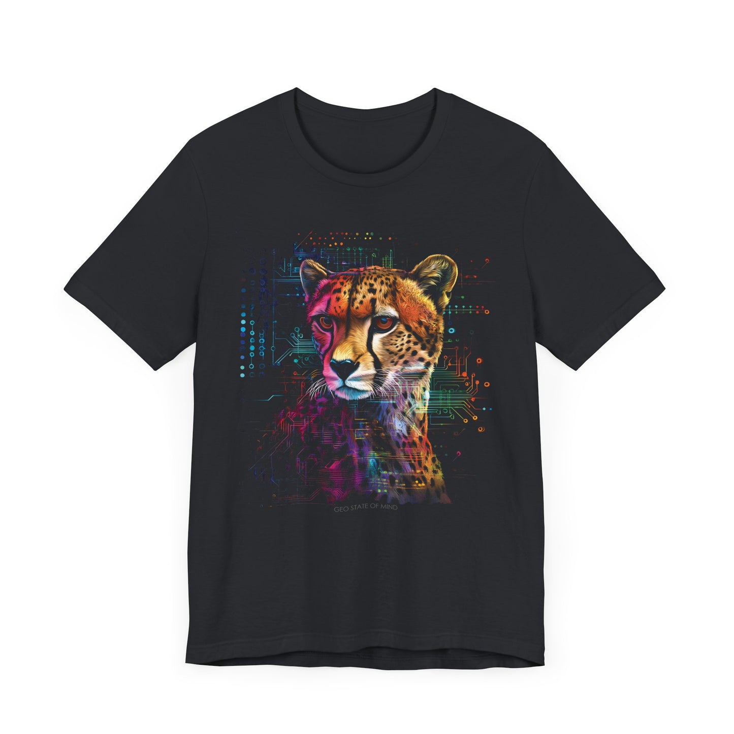 Sacred Geometry Cheetah Digital splatter T-shirt Design