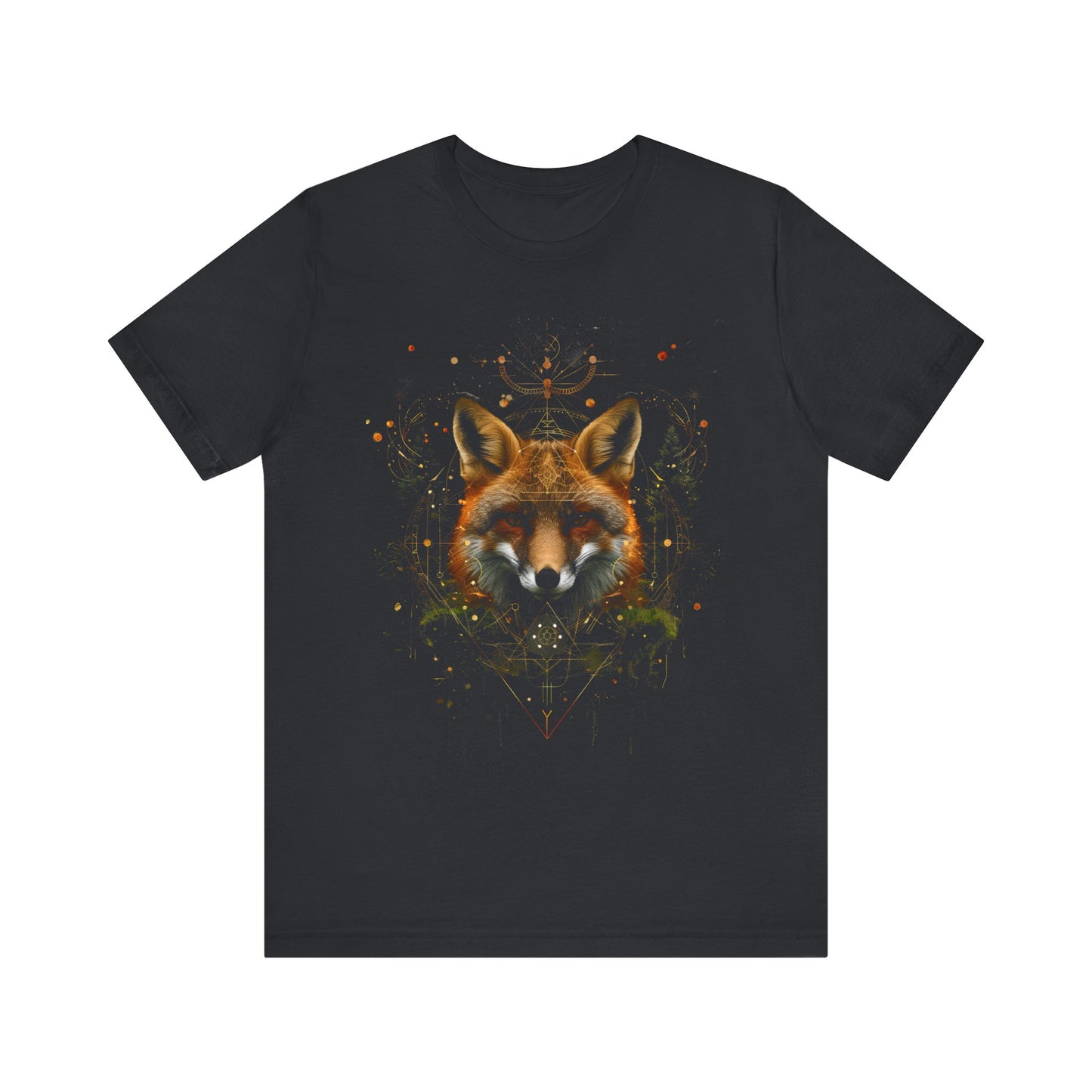 Fox sacred geometry realistic T-shirt Design