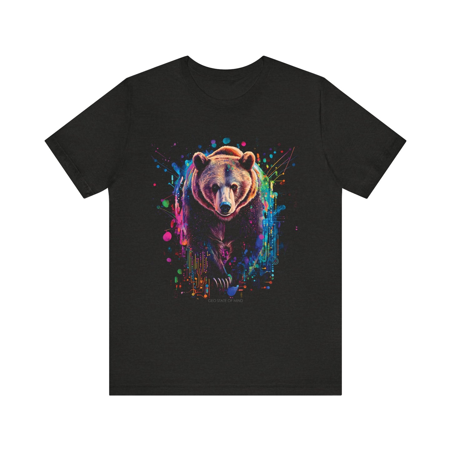 Splatter Art Grizzly bear T-shirt Design