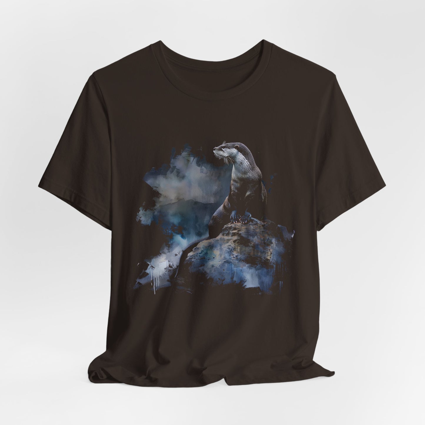 Otter on rock Sacred Geometry T-shirt Design