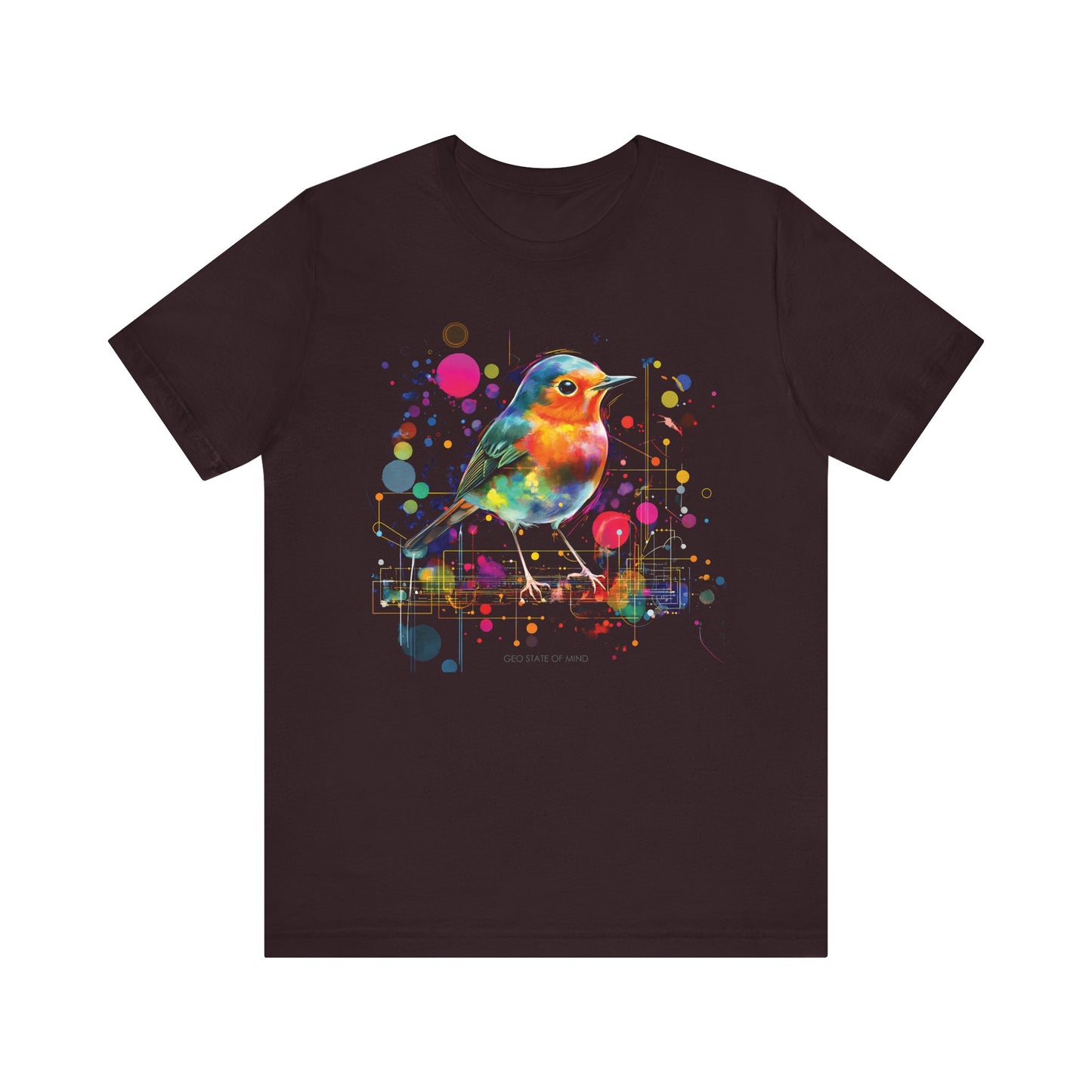 Robin splatter art digital bird T-shirt Design