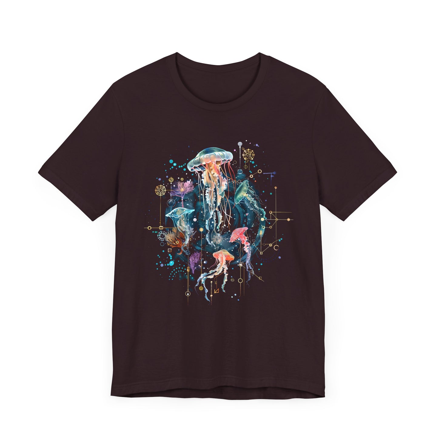 Jelly Fish Sacred Geometry T-shirt Design 2