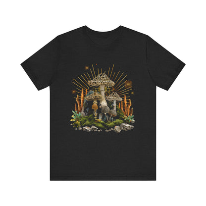 Mushroom Sun flare Geometry T-shirt Design