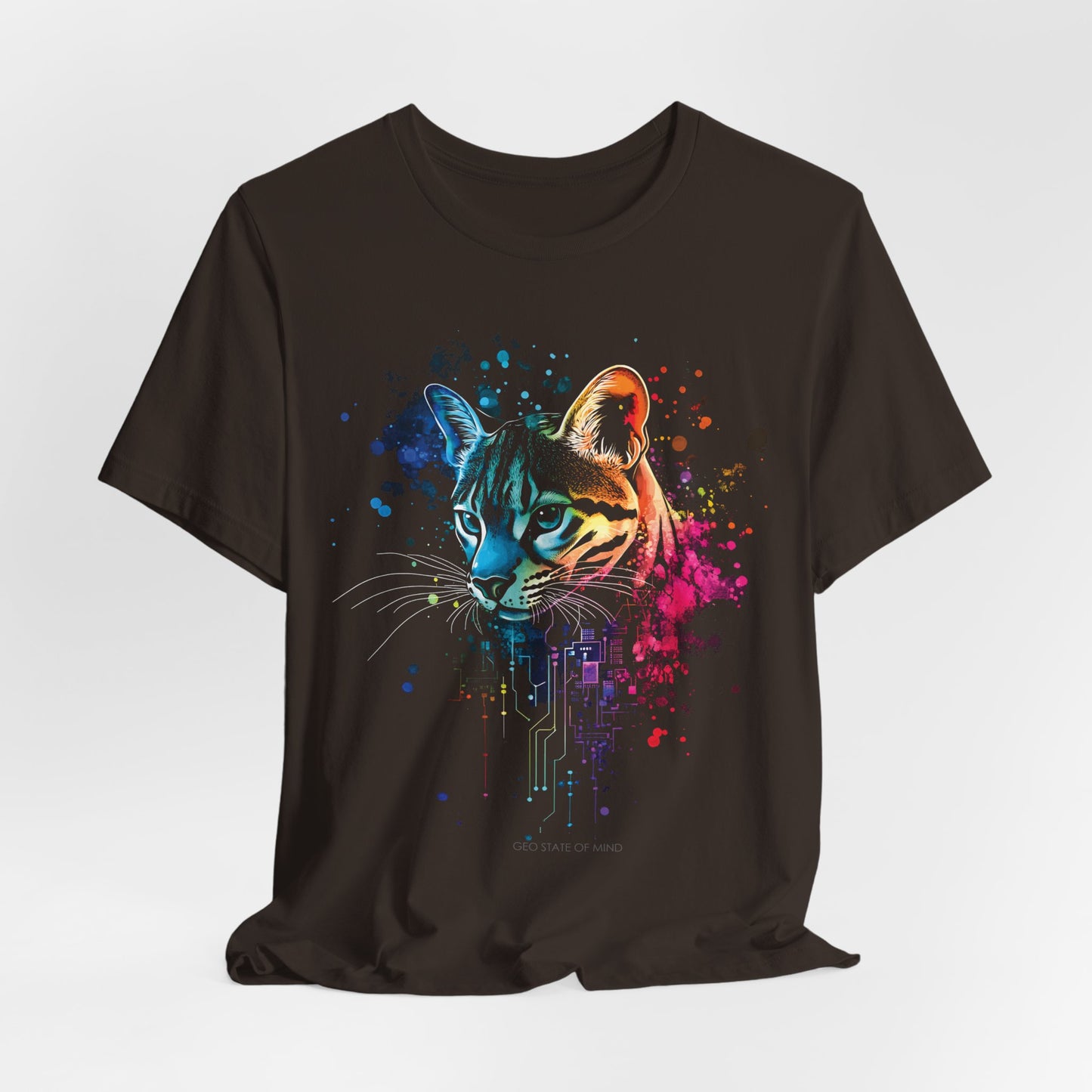 Feline jungle Digital splatter T-shirt Design