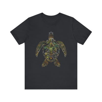 Sea Turtle digital symmetrical T-shirt Design