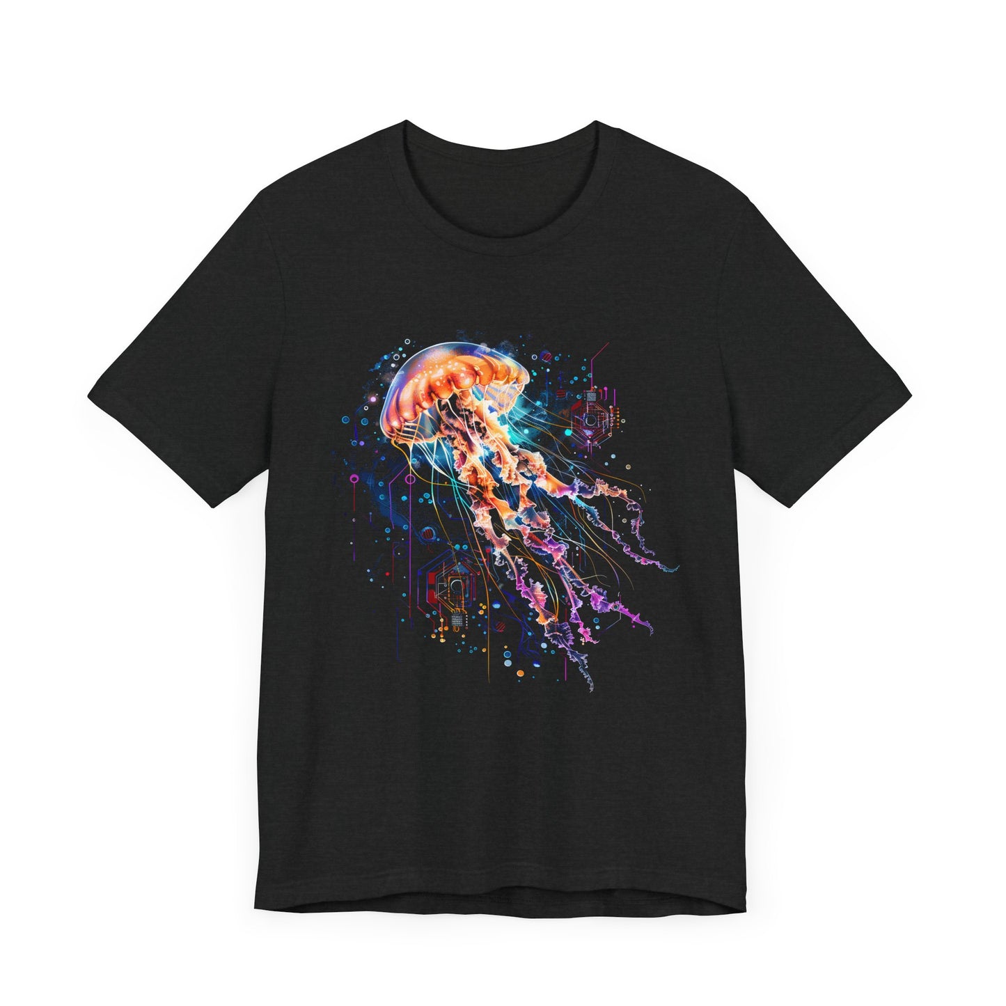 Sacred Jelly fish geometry realistic T-shirt Design