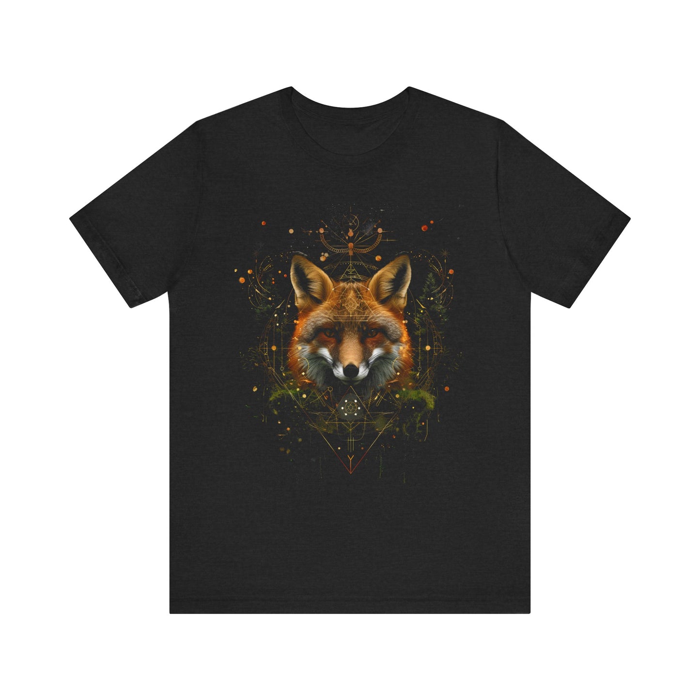 Fox sacred geometry realistic T-shirt Design