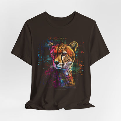 Sacred Geometry Cheetah Digital splatter T-shirt Design