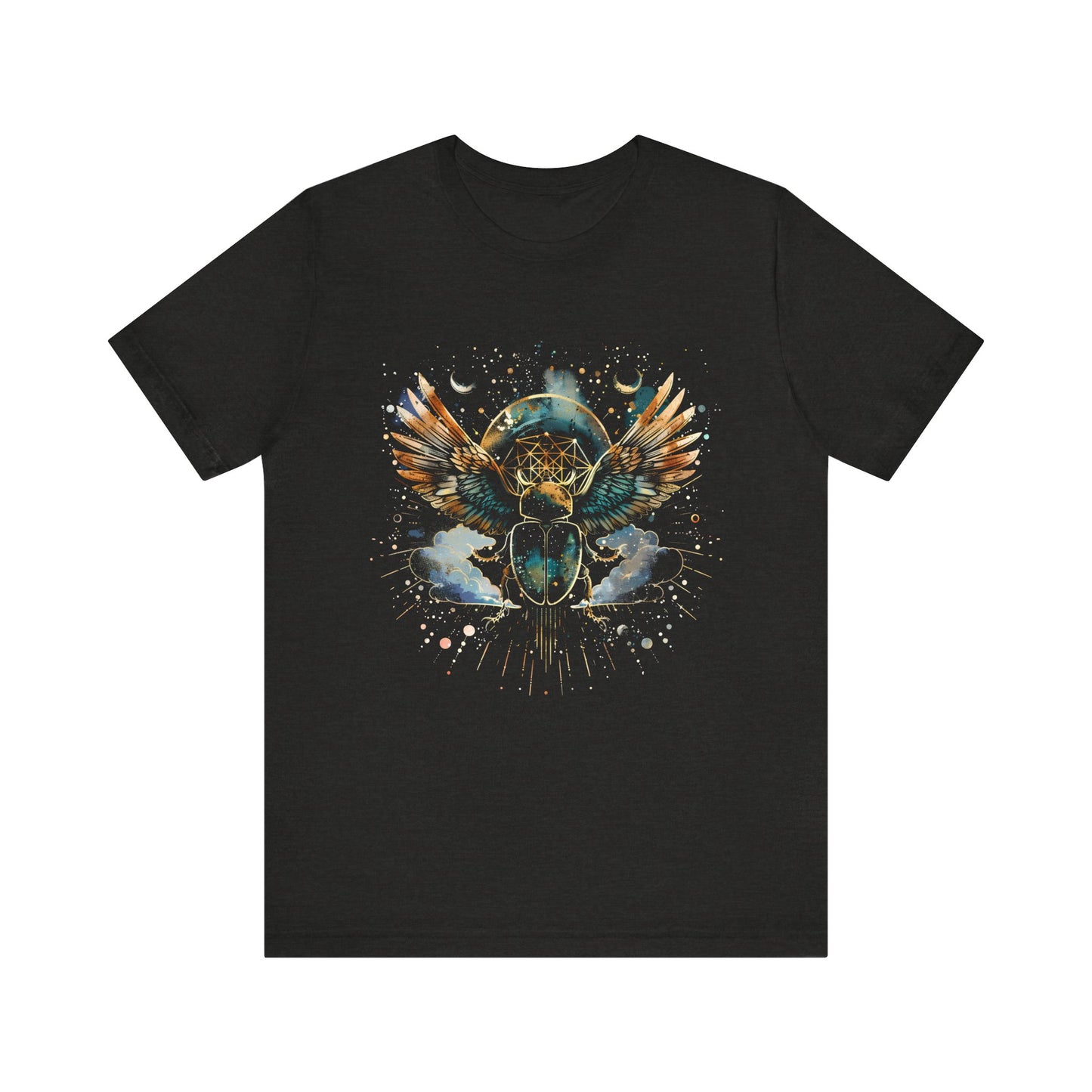 Sacred Scarab splatter Geometry T-shirt Design