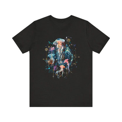 Jelly Fish Sacred Geometry T-shirt Design 2