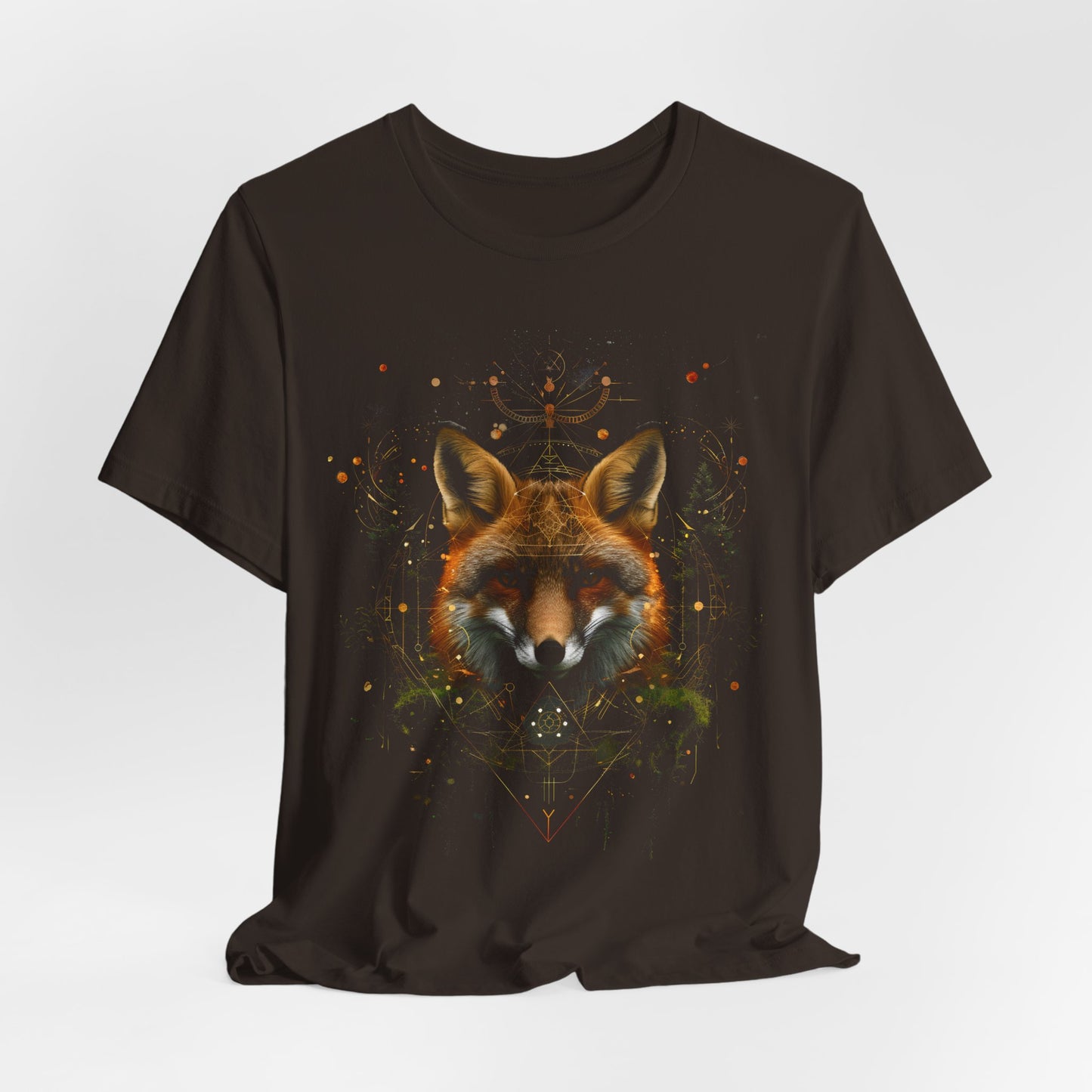 Fox sacred geometry realistic T-shirt Design