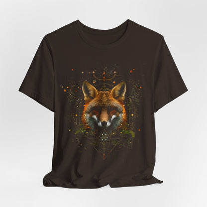 Fox sacred geometry realistic T-shirt Design