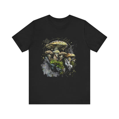 Digital Mushroom Geometry T-shirt Design