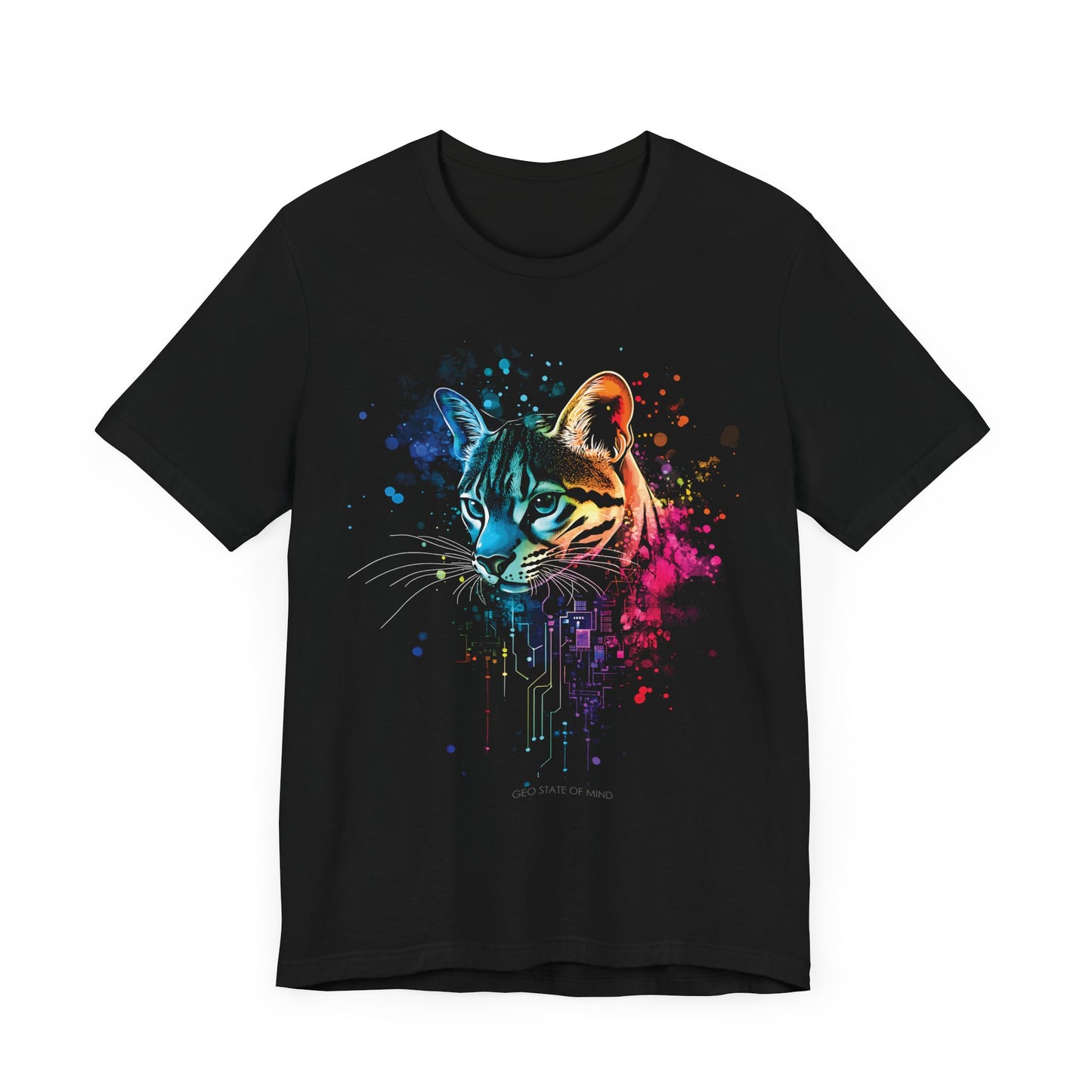 Feline jungle Digital splatter T-shirt Design