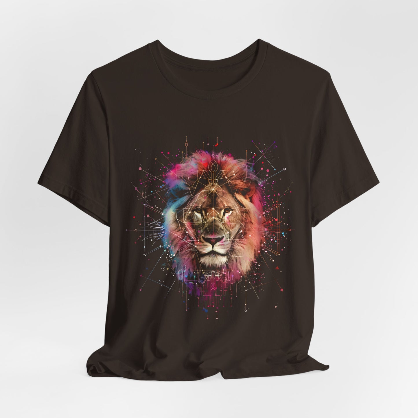 Leo Lion geometry realistic T-shirt Design