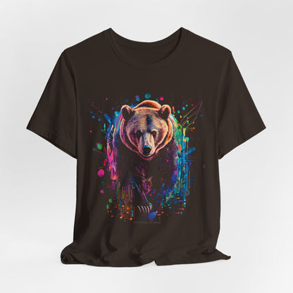 Splatter Art Grizzly bear T-shirt Design