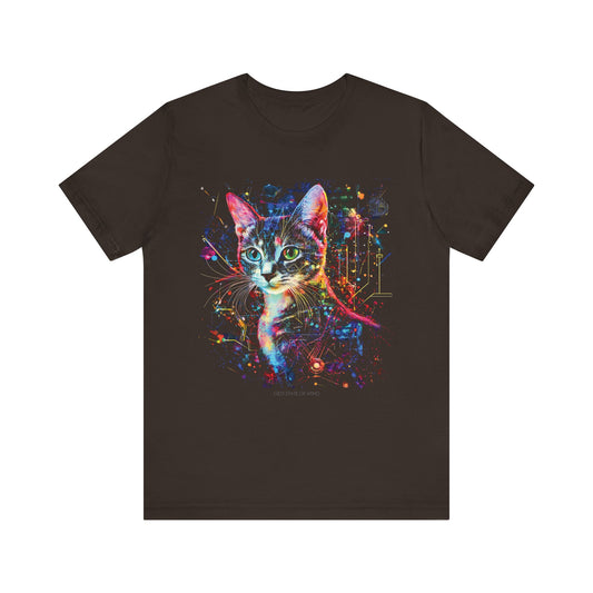 Domestic house Cat feline Digital splatter T-shirt Design