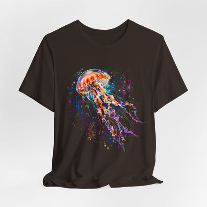 Sacred Jelly fish geometry realistic T-shirt Design