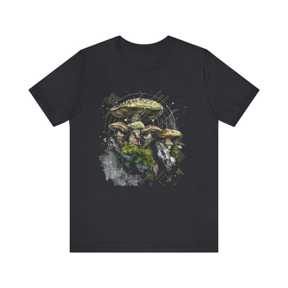 Digital Mushroom Geometry T-shirt Design