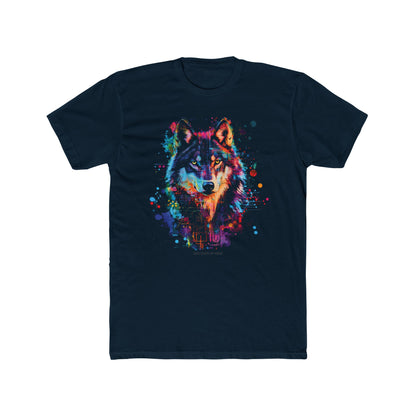 Colorful Watercolor Wolf T‑Shirt — Artistic Animal Tee for Nature Lovers