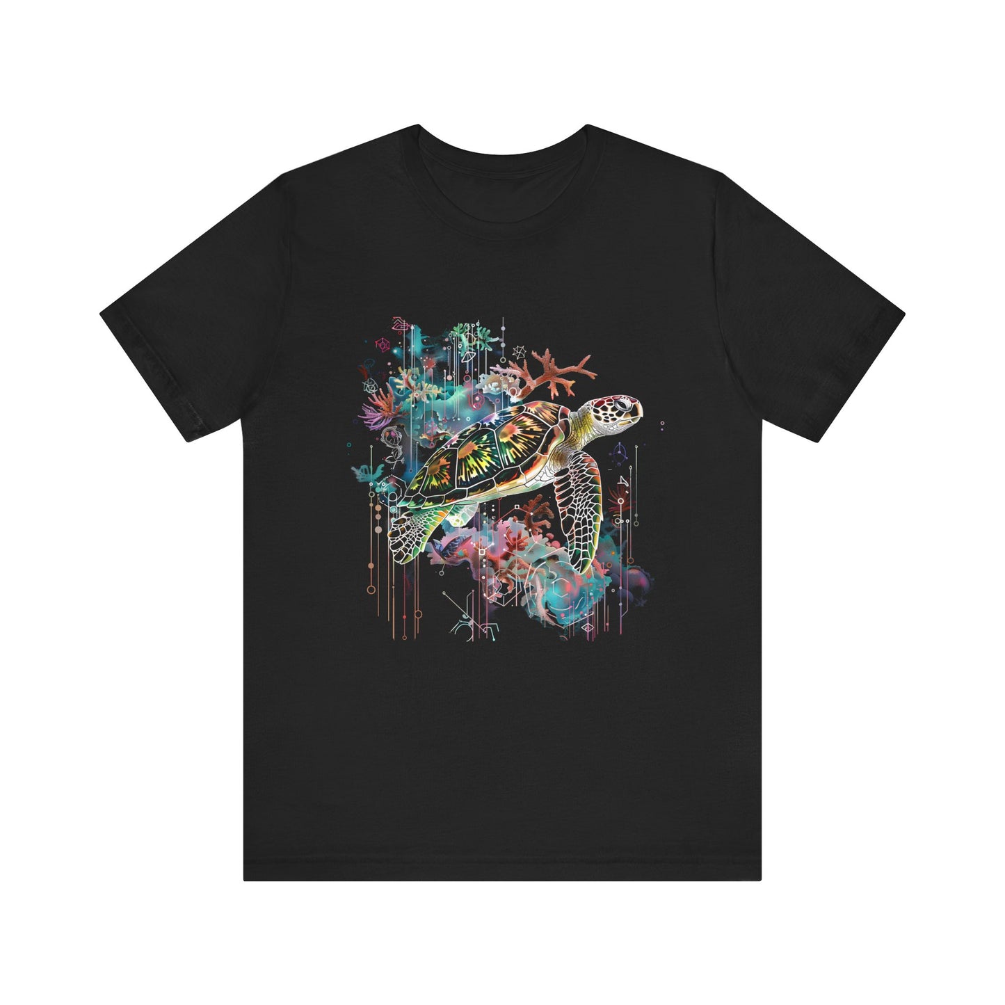 Sea Turtle Sacred Geometry T-shirt Design