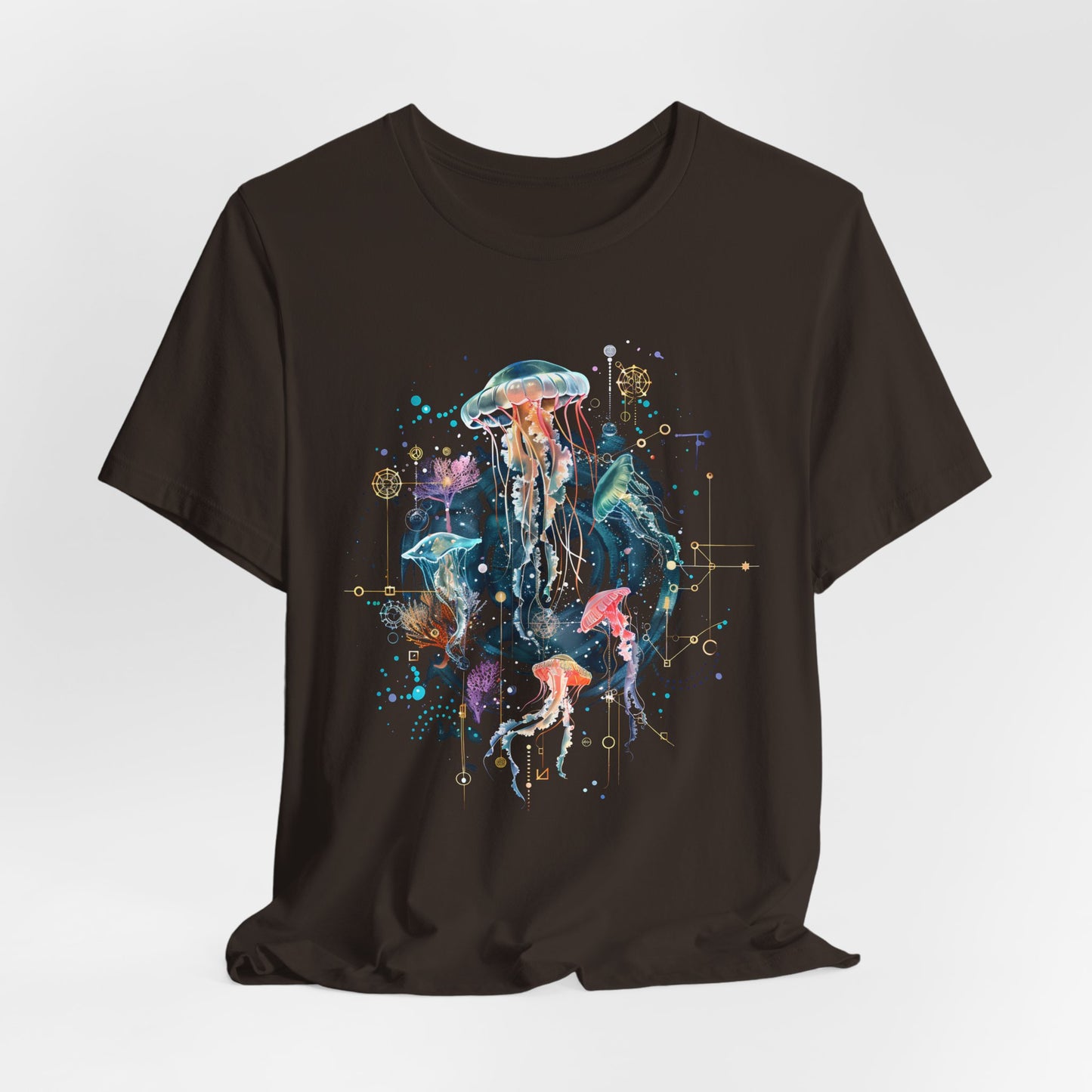 Jelly Fish Sacred Geometry T-shirt Design 2