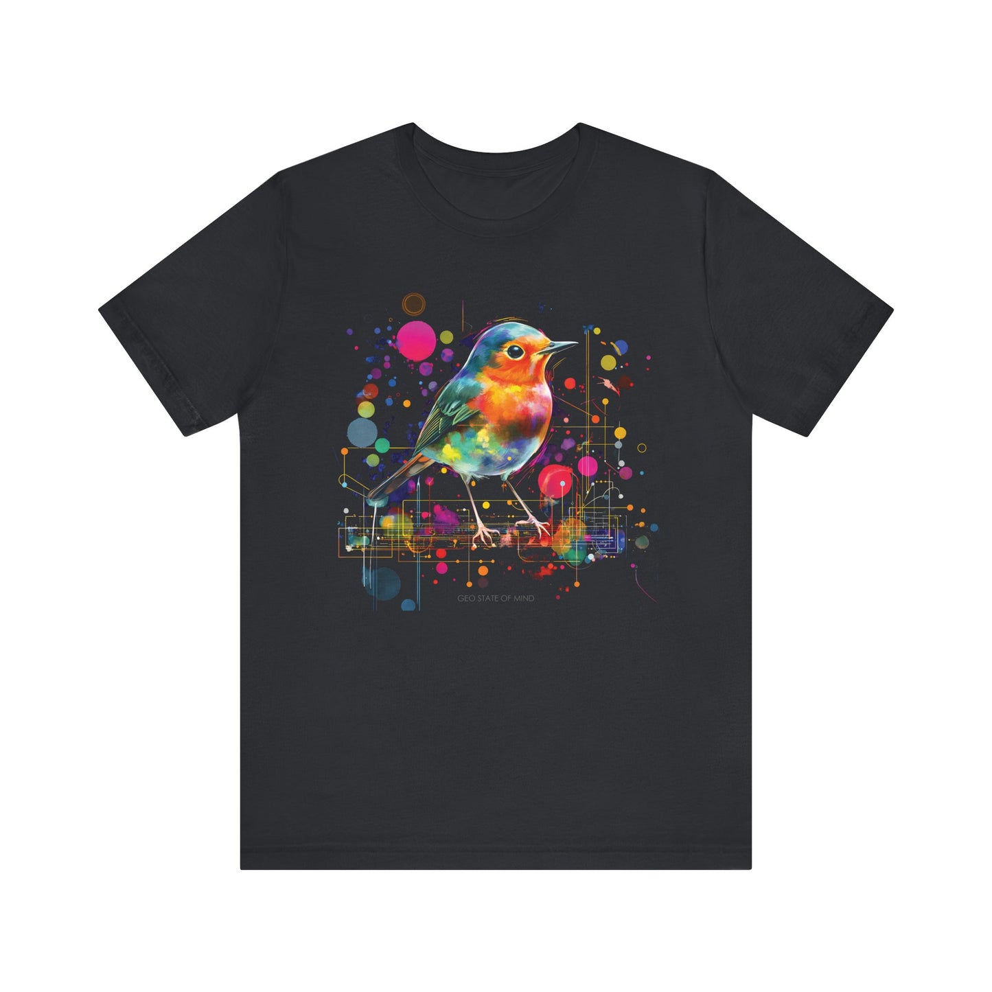 Robin splatter art digital bird T-shirt Design