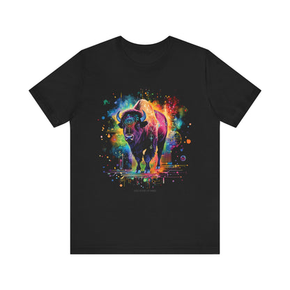 Buffalo digital splatter art  T-shirt Design