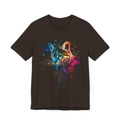 Feline jungle Digital splatter T-shirt Design