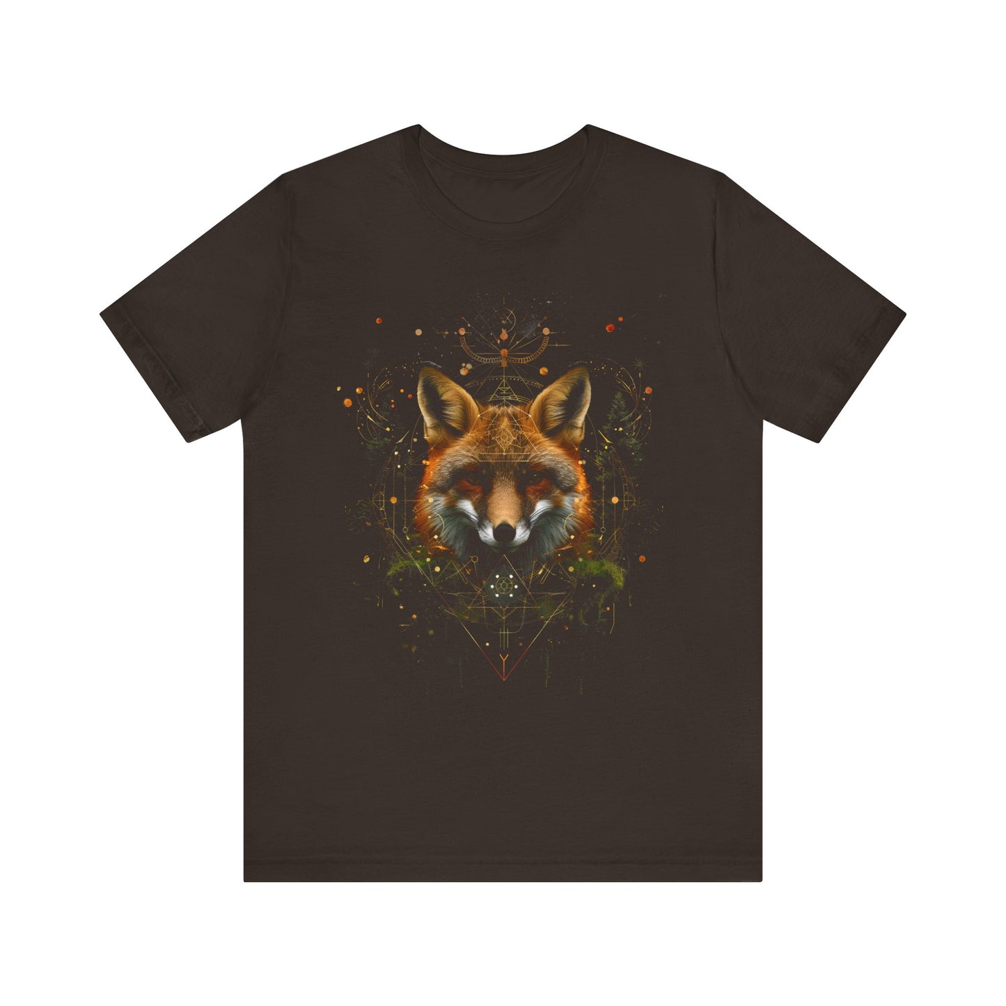 Fox sacred geometry realistic T-shirt Design