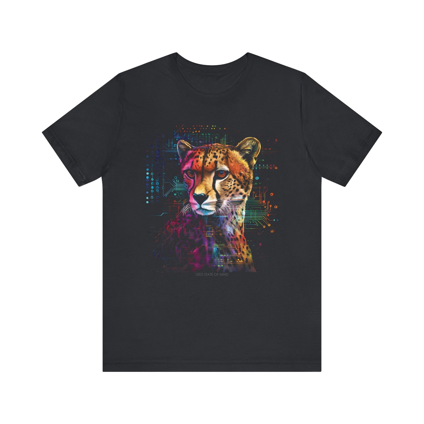 Sacred Geometry Cheetah Digital splatter T-shirt Design