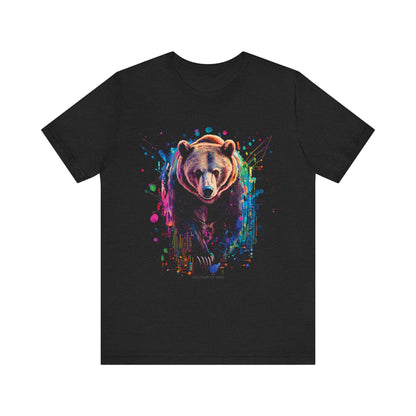 Splatter Art Grizzly bear T-shirt Design