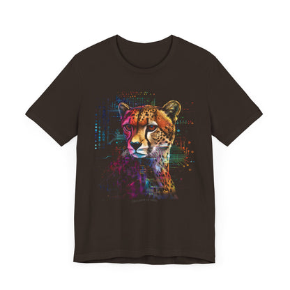 Sacred Geometry Cheetah Digital splatter T-shirt Design