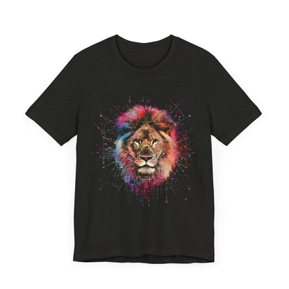 Leo Lion geometry realistic T-shirt Design