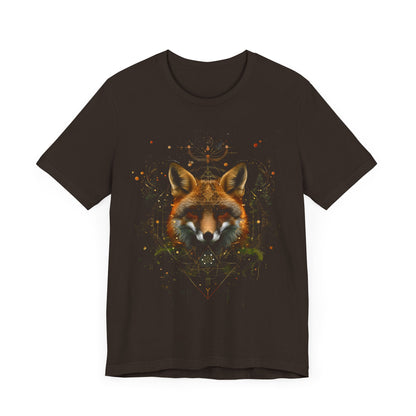 Fox sacred geometry realistic T-shirt Design