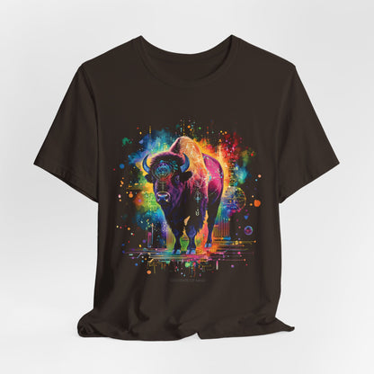 Buffalo digital splatter art  T-shirt Design